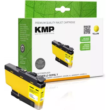 KMP keltainen mustepatruuna yhteensopiva Brother LC-3239XLY (1543,4009)