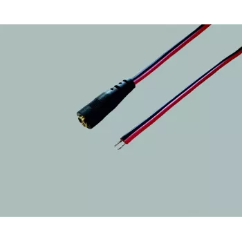 BKL Electronic 075159 pienjännite-liitäntäkaapeli DC 5,5 x 2,1 mm avoimeen päähän 30 cm