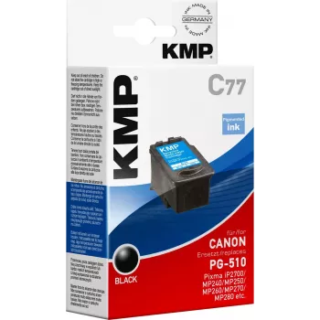 KMP C77 musta yhteensopiva mustepatruuna 9 ml Canon PIXMA MP230 MP237 MP252 MP258 MP270 MP282 MP499 MX350 MX360 MX410 MX420 1511.4001