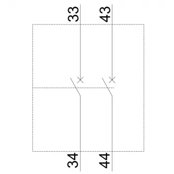 Siemens apukytkin 2 NO, sivuasennus 3RV2 suojakatkaisijoille S00/S0 - 3RV29012B