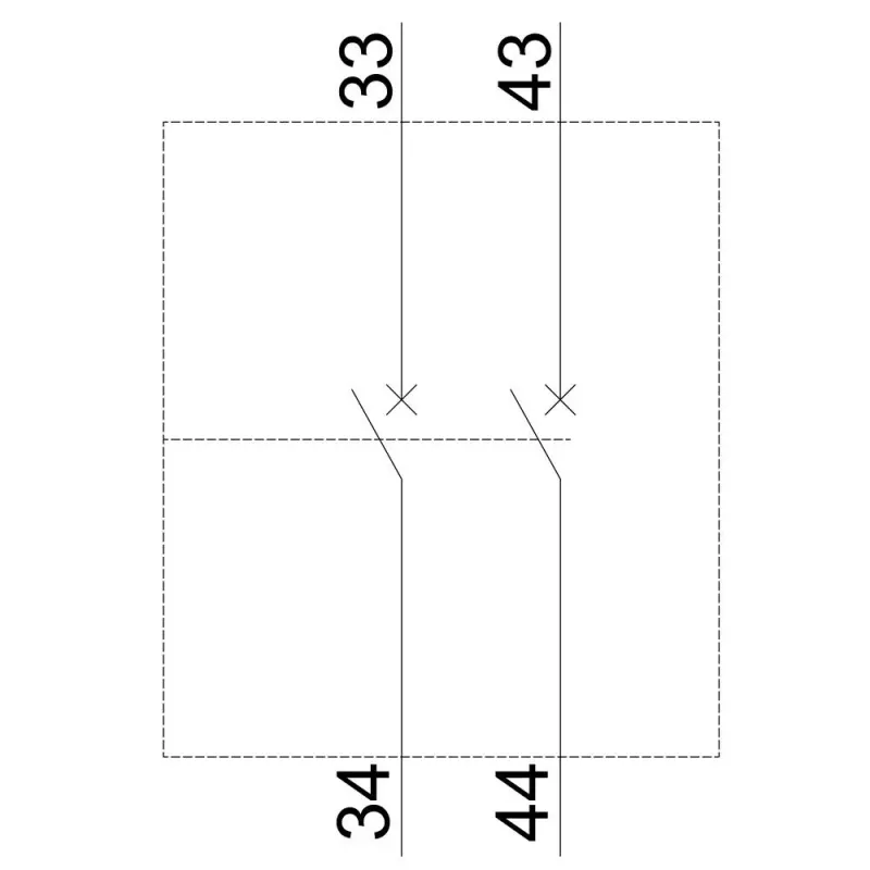 Siemens apukytkin 2 NO, sivuasennus 3RV2 suojakatkaisijoille S00/S0 - 3RV29012B