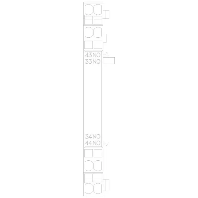 Siemens apukytkin 2 NO, sivuasennus 3RV2 suojakatkaisijoille S00/S0 - 3RV29012B