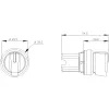 Siemens SIRIUS ACT valintakytkimen etuelementti, valkoinen, 2 asentoa, 22mm 3SU1002-2BN60-0AA0