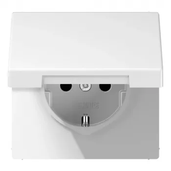 JUNG LS 1520 BFKIK SCHUKO pistorasia 16 A 250 V korotetulla kosketussuojalla, valkoinen LS1520BFKIKLWW