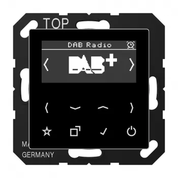 JUNG Smart Radio DABASW DAB+ FM radiokello herätyksellä, uniajastin, mono-kaiutin, musta