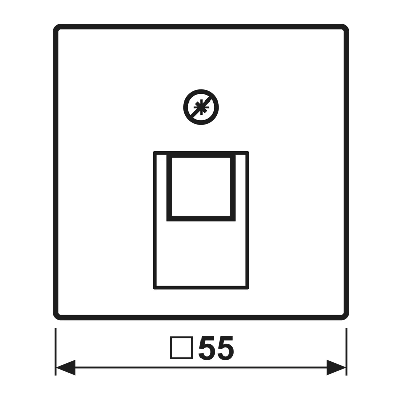 Jung A 500 kansi IAE/UAE-liitännälle, puhtaanvalkoinen A569-1NAPLUAWW