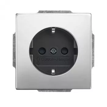 Busch-Jaeger SCHUKO pistorasiaosa, ruostumaton teräs, 1-kertainen, 16 A, 250 V 2CKA002013A5452