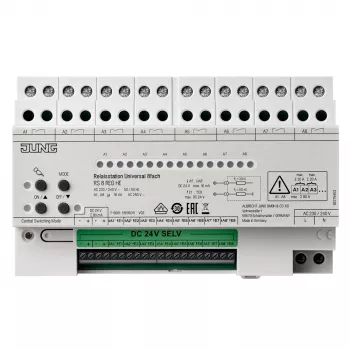 JUNG RS8REGHE yleisreleasema, 8-kanava KNX kytkentätoimilaite, DIN-kisko, 16 A kanavaa kohden