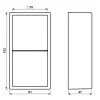 JUNG LS 582 A SWM pinta-asennuskansi 2-kertainen, LS CUBE, duroplast lakattu, grafiitinharmaa matta
