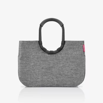 reisenthel loopshopper L ostoskori, Twist Silver, 25 L, alumiinirunko, polyesteri OR7052