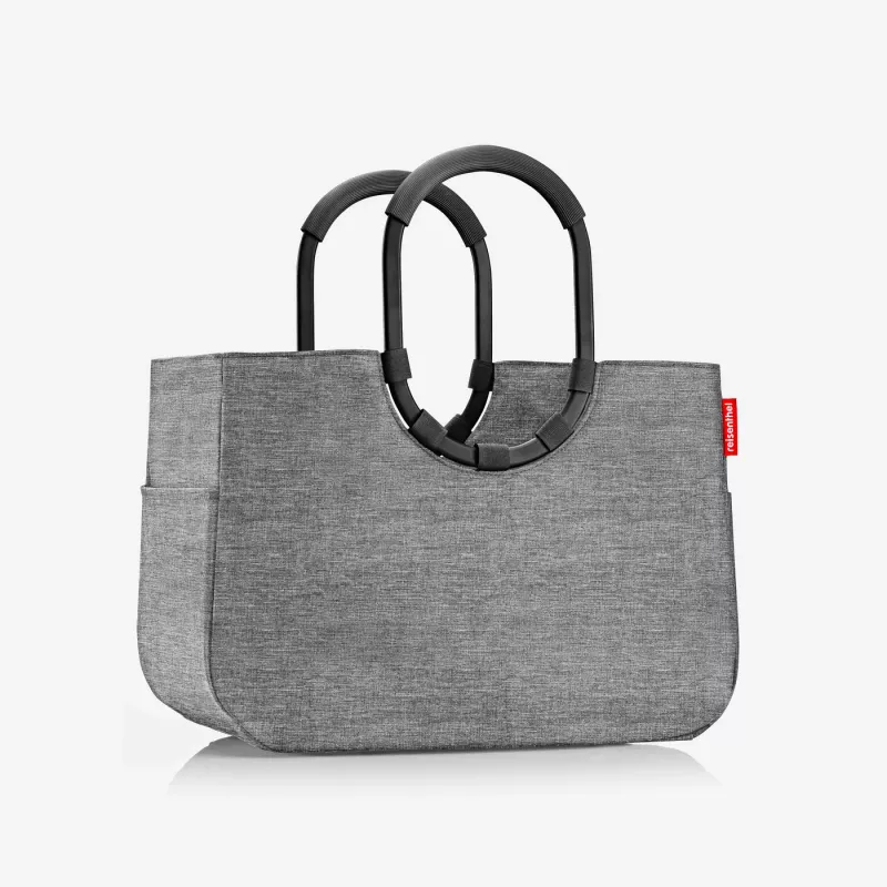 reisenthel loopshopper L ostoskori, Twist Silver, 25 L, alumiinirunko, polyesteri OR7052