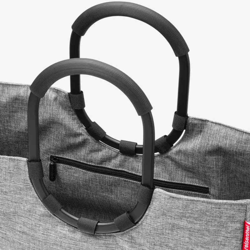 reisenthel loopshopper L ostoskori, Twist Silver, 25 L, alumiinirunko, polyesteri OR7052