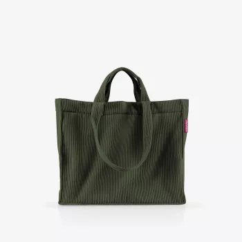 reisenthel Softshopper cord dark matcha GR5057 olkalaukku polyesteri 28 l