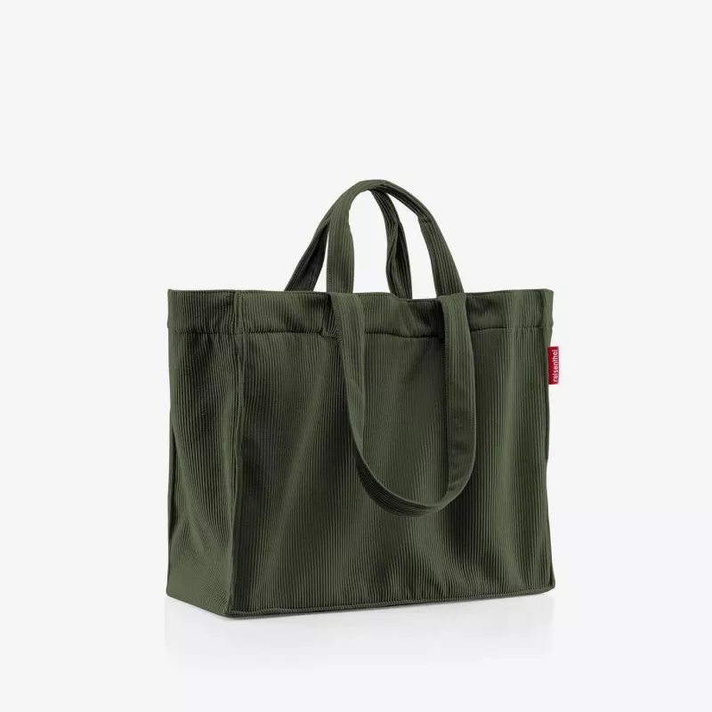 reisenthel Softshopper cord dark matcha GR5057 olkalaukku polyesteri 28 l