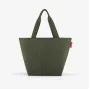 reisenthel Shopper M cord dark matcha ostoskassi ZS5057 - 15 litran tilavuus