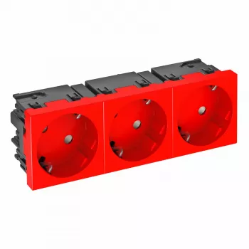OBO BETTERMANN Connect 45 STD-D3SC SRO3 3-osainen suojakosketinpistorasia, 33° kulma, musta 6120509