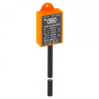 OBO BETTERMANN ÜSM-20-230I1PE65 ylijännitesuojamoduuli LED-valaisimille, 1-vaiheinen, tyyppi 2 SPD, IP65 5092433
