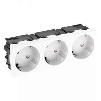 OBO BETTERMANN Connect 45 STD-D3SC RW3 3-osainen Schuko-pistorasia 33° puhtaanvalkoinen 6120503