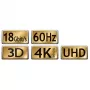 MAXTRACK C 215-2 L HDMI-kaapeli 2 m musta 4K Ultra HD 18 Gbps HDMI 2.0
