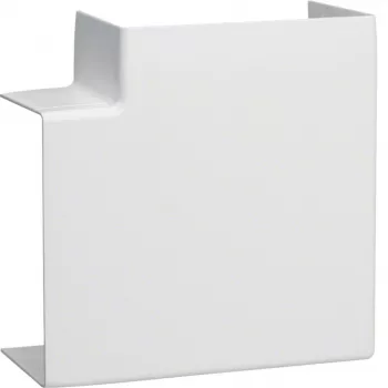 HAGER tasokulma LFF6011059016 PVC LF/LFF/LFH 60x110 kaapelikanavalle, puhtaanvalkoinen