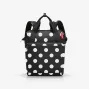 reisenthel allrounder R reppu polyesteri musta/valkoinen 12 L (JR7073)
