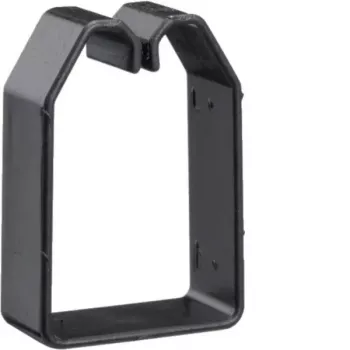 Hager BA6 Johdonpitoklipsi johdotuskanavalle 60x40 mm, PVC, musta, 50 kpl (B600403)