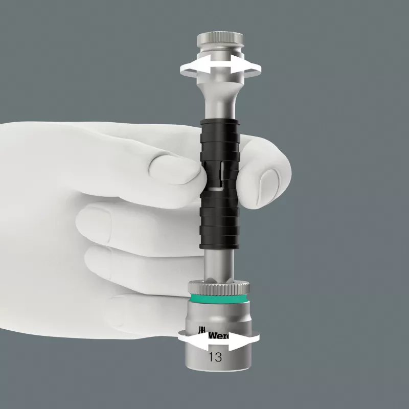 Wera 8100 SA 13 Zyklop Speed räikkäpää 1/4 tuuman kiinnitys, 152 mm, kromi-vanadiini 05004022001