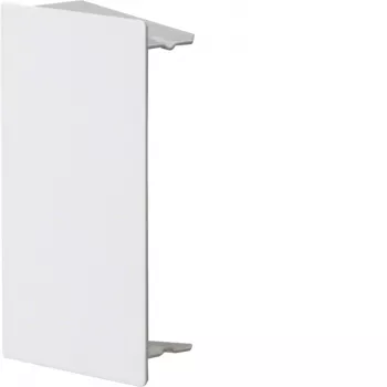 Hager LFS päätykappale, teräslevy, liikennevalkoinen RAL 9016, 60x100mm kaapelikanavalle LFS6010069016