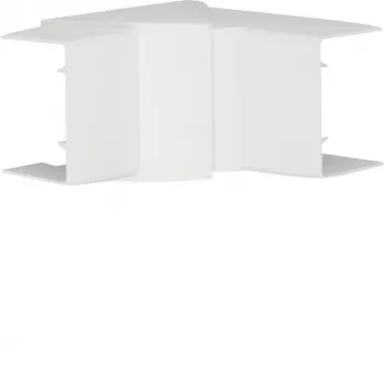 Hager LFF4006049016 säädettävä sisäkulma LF/LFH 40x57 mm PVC-kaapelikanavalle, puhtaanvalkoinen
