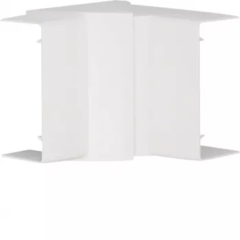 HAGER säädettävä sisäkulma LFF4009049016 valkoinen PVC LF/LFF 40x90 mm kaapelikanavalle
