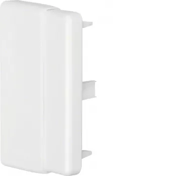HAGER LFF6009069016 säädettävä päätykappale 60x90 mm kaapelikanavalle, liikenteenvalkoinen (RAL 9016)