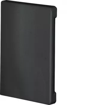 Hager BR6510069011 päätykappale, leikkauspeite, halogeeniton, grafiitinharmaa (RAL 9011), 65x100 mm kanavalle