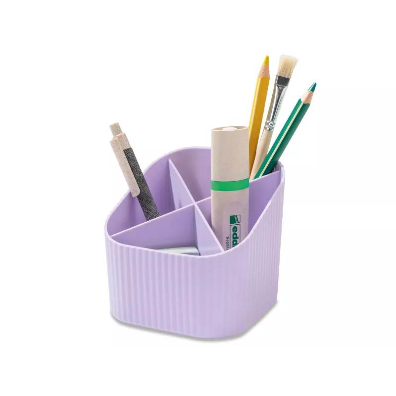 HAN X-LOOP kynäteline pastellinvioletti muovi 4 lokeroa 11,1 x 11,1 x 10,5 cm (17238-887D)