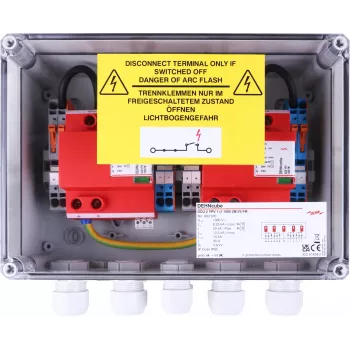 DEHN generaattoriliitäntäkotelo IP65, 2 MPPT, 2 stringiä per MPPT, 1000 V DC (900976)