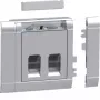 Hager GSETDM032LAN dataliitäntäasennussarja, 2x RJ45, Cat.6A, suojattu, alumiininen etulevy, tyyppi 03