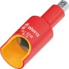 Wera 781 B/A VDE eristetty adapteri, 3/8 tuuman neliökanta 1/4 tuuman kuusiokantaan, mekaaninen lukitus 05024692001