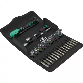 Wera 8100 SA 15 Zyklop vaihtosuuntaräikkä 1/4 inch vääntiö, kääntyvä pää ja Kraftform-kahva 05005542001