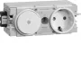 HAGER GS11009016 sukopistorasia vaihtokytkimellä, liikennevalkoinen