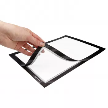 MAGNETOPLAN HOLTZ magnetofix kaksipuolinen itseliimautuva infokehys, DIN A6, musta, avattava 1132112