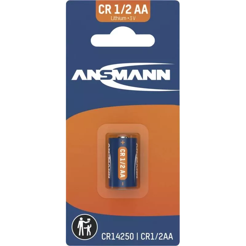 ANSMANN CR14250 1/2 AA litiumparisto 3V 900mAh (blisteri) 1516-0253