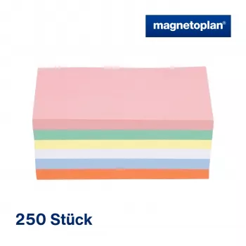 MAGNETOPLAN HOLTZ viestintäkortit suorakaide 200 x 100 mm lajitellut värit (pinkki, vihreä, keltainen, valkoinen, sininen, oranssi) - 250 korttia 112501510