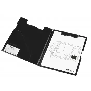 MAGNETOPLAN HOLTZ magnetoplan magneettinen kirjoitusalustakansio, musta kirjoitusalusta magneettisella taittomekanismilla, tarttuu magneettisiin pintoihin – 1 kpl (1131612)