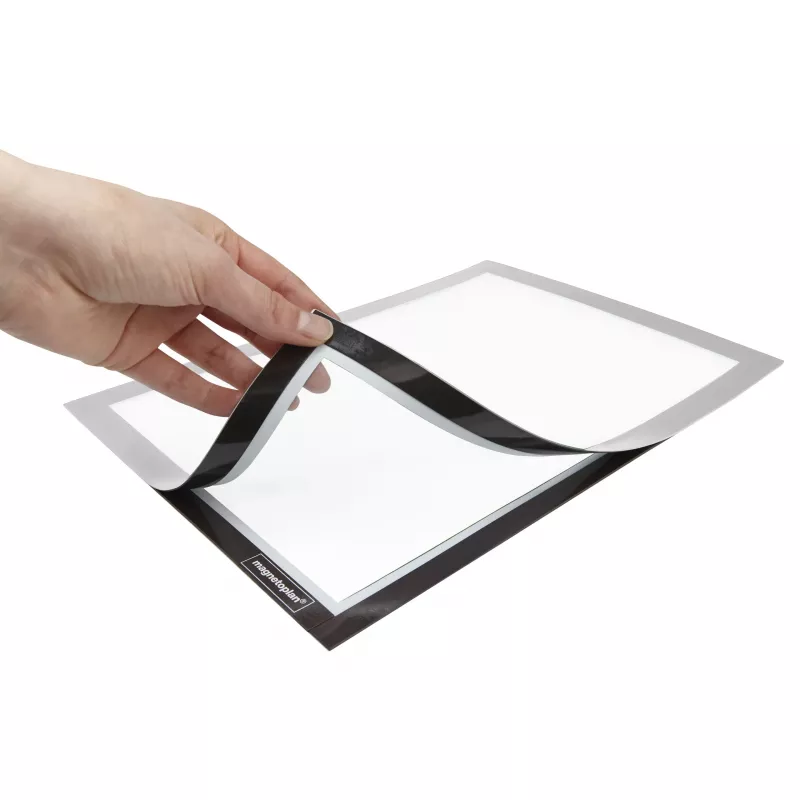 magnetoplan magnetofix info-kehys DIN A6 hopea itseliimautuva kaksipuolinen avattava 1132132