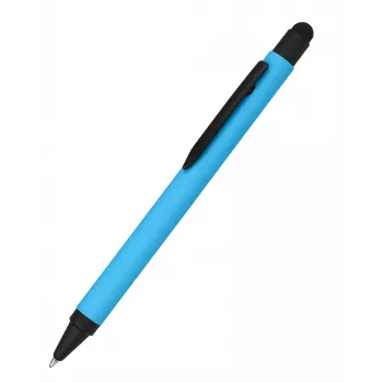 ONLINE SCHREIBGERÄTE ALU Stylus kuulakärkikynä sininen, kiertomekanismi, keskikärki, integroitu stylus kapasitiivisille kosketusnäytöille 32118/3D