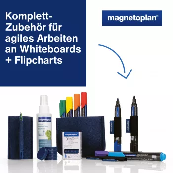MAGNETOPLAN HOLTZ Whiteboard Essentials Kit sininen - pyyhekumi & magneettinen säilytys (1230914)