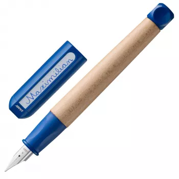 LAMY abc sininen täytekynä lapsille, vasenkätisen kärki, ergonominen ote, vaahterapuinen varsi 1216661