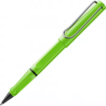 LAMY safari kuulakärkikynä vihreä kiiltävä ergonomisella kahvalla ja metalliklipsillä 1240192