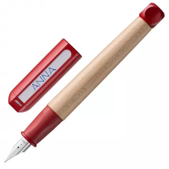 LAMY abc täytekynä punainen vaahterapuu aloittelijakärki A 1216725