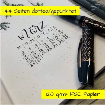 ONLINE Bullet Journal Spotlights Rose A5 pisteruudukko pehmeäkantinen monivärinen 70042