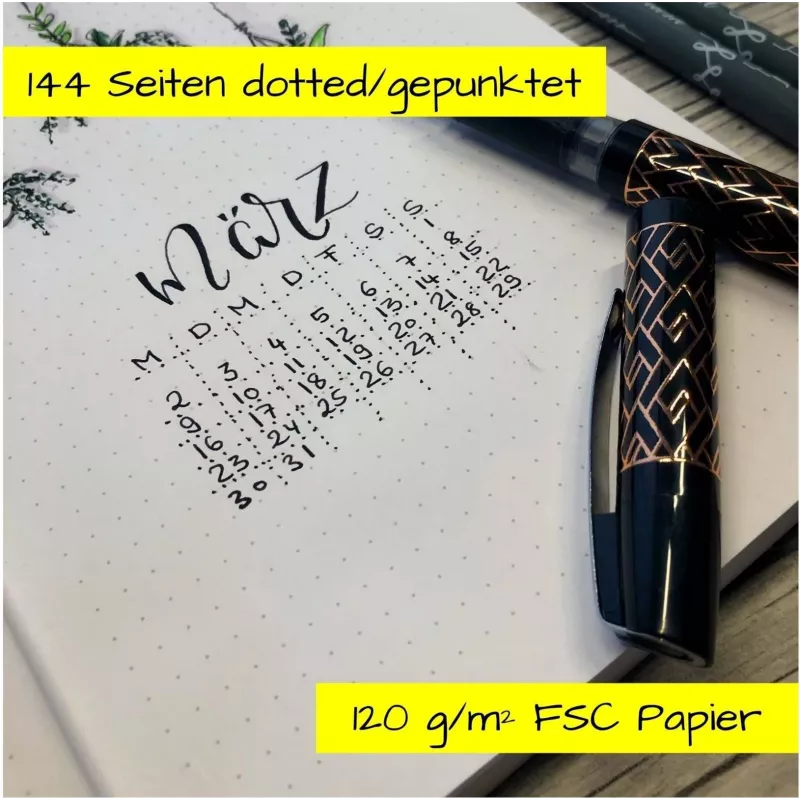 ONLINE Bullet Journal Spotlights Rose A5 pisteruudukko pehmeäkantinen monivärinen 70042
